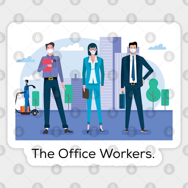 The Office Workers New Ways of Working Sticker by PaperDreamPod